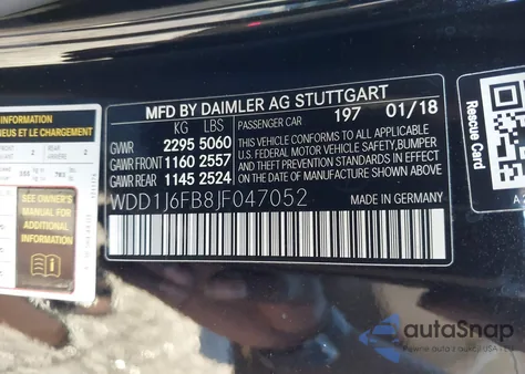 2018 Mercedes-Benz E 400 из США, поврежденный, VIN WDD1J6FB8JF047052